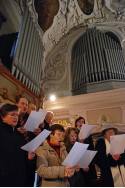 Sbor na kůru svatohorské baziliky Sbor na kůru svatohorské baziliky